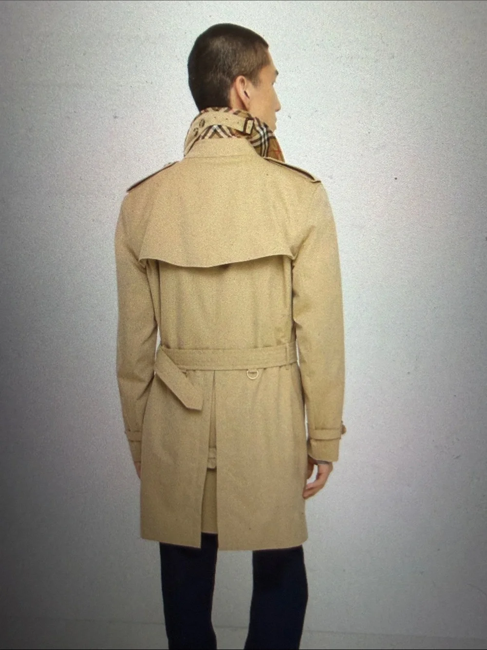 Burberry Taupe Double-Breasted Mid-length Kensington Trench Coat - Picture 9 of 10